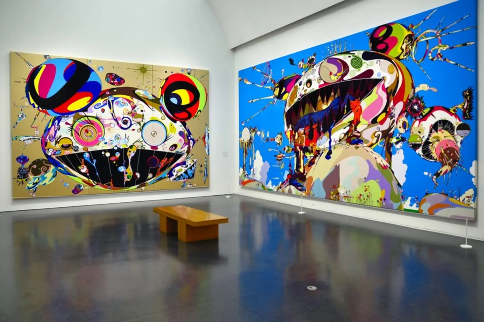 Takashi Murakami Tan Tan Bo (2001) and Tan Tan Bo Puking (2002) Acrylic on canvas