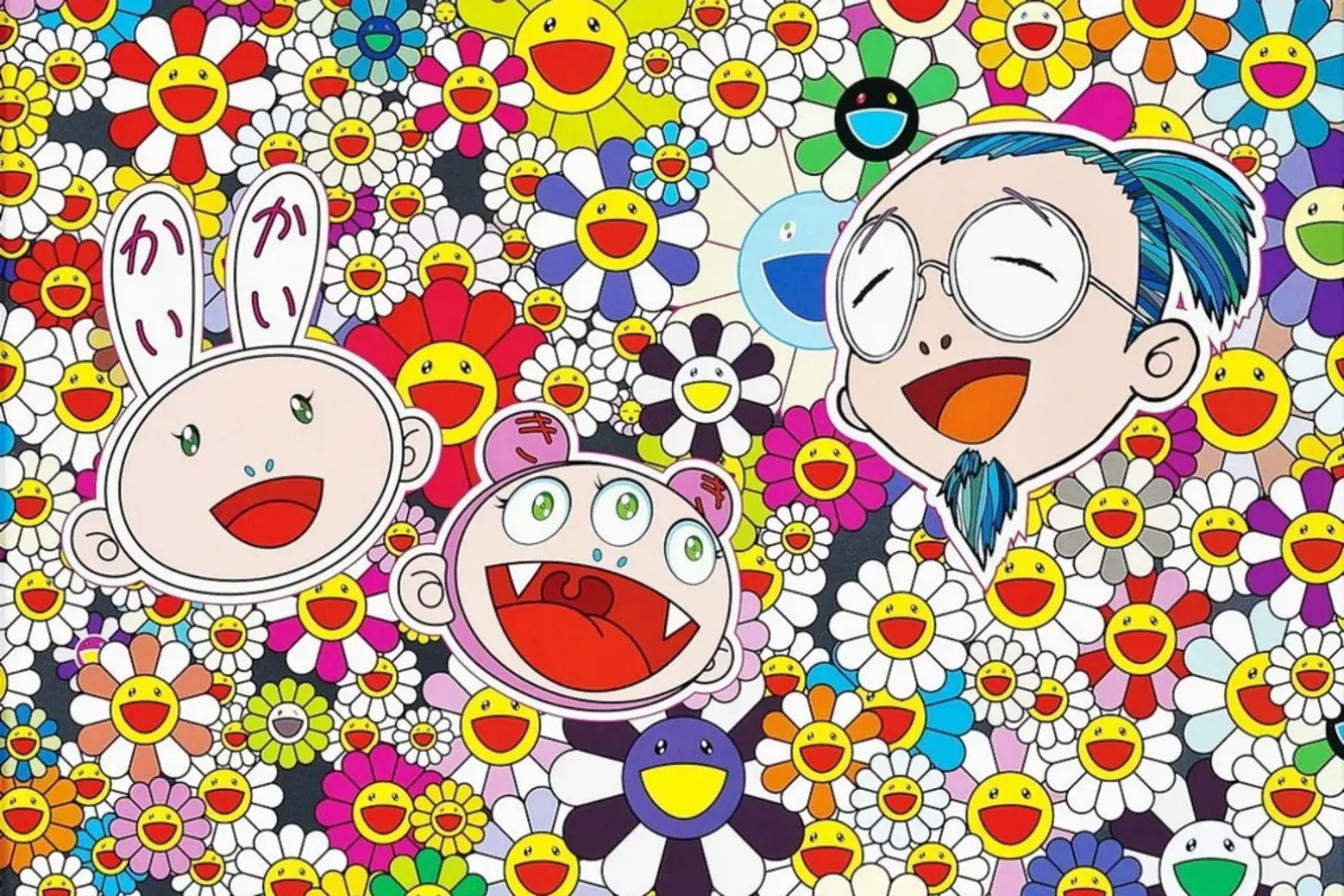 Takashi Murakami Detail of "Kaikai Kiki And Me", signed art print, 64 x 49cm, lithograph