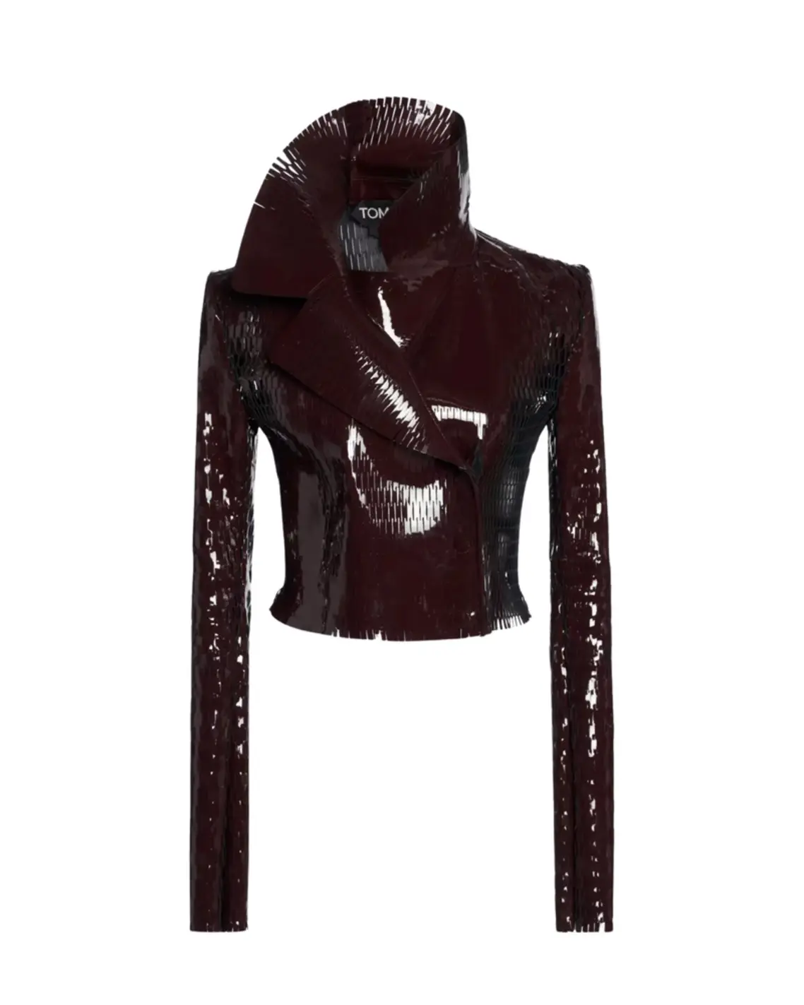 Tom Ford Perforated Patent Jacket Gloss Thorn 4