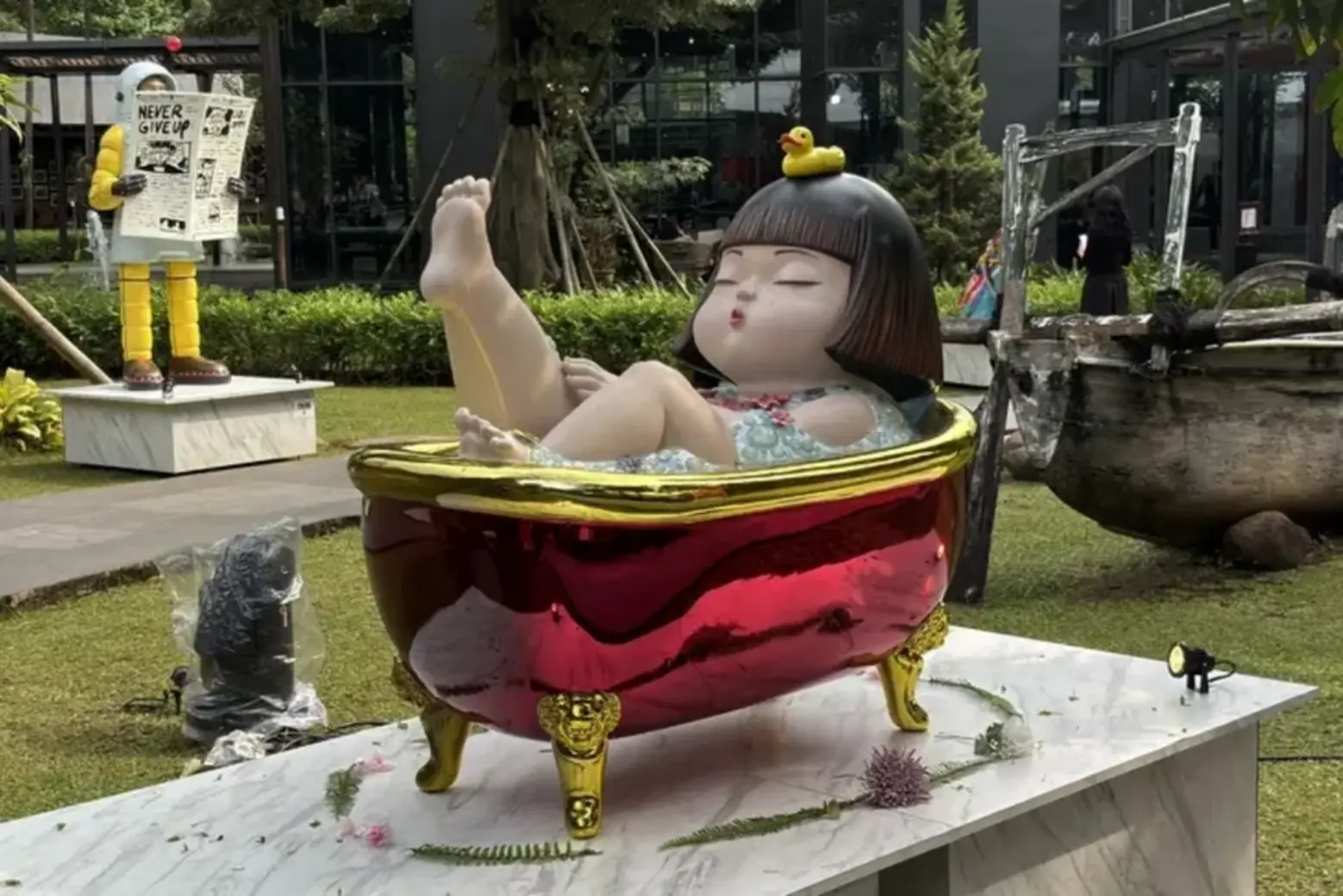 "Mandi Kembang" by Karya Sugiri Willim Art Jakarta Gardens cultural events