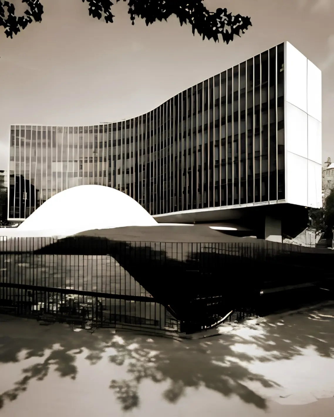 Espace Niemeyer: Green in Form, Red in Lore