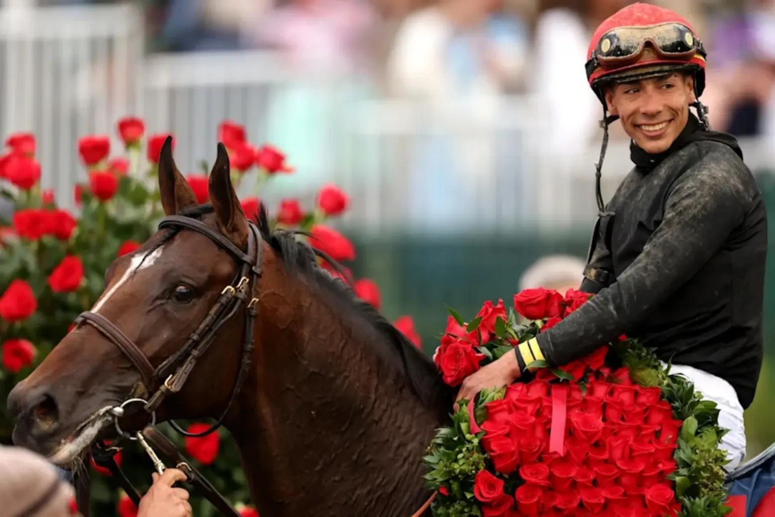 Golden Tempo and Jose L. Ortiz after the win cultural events Kentucky Derby