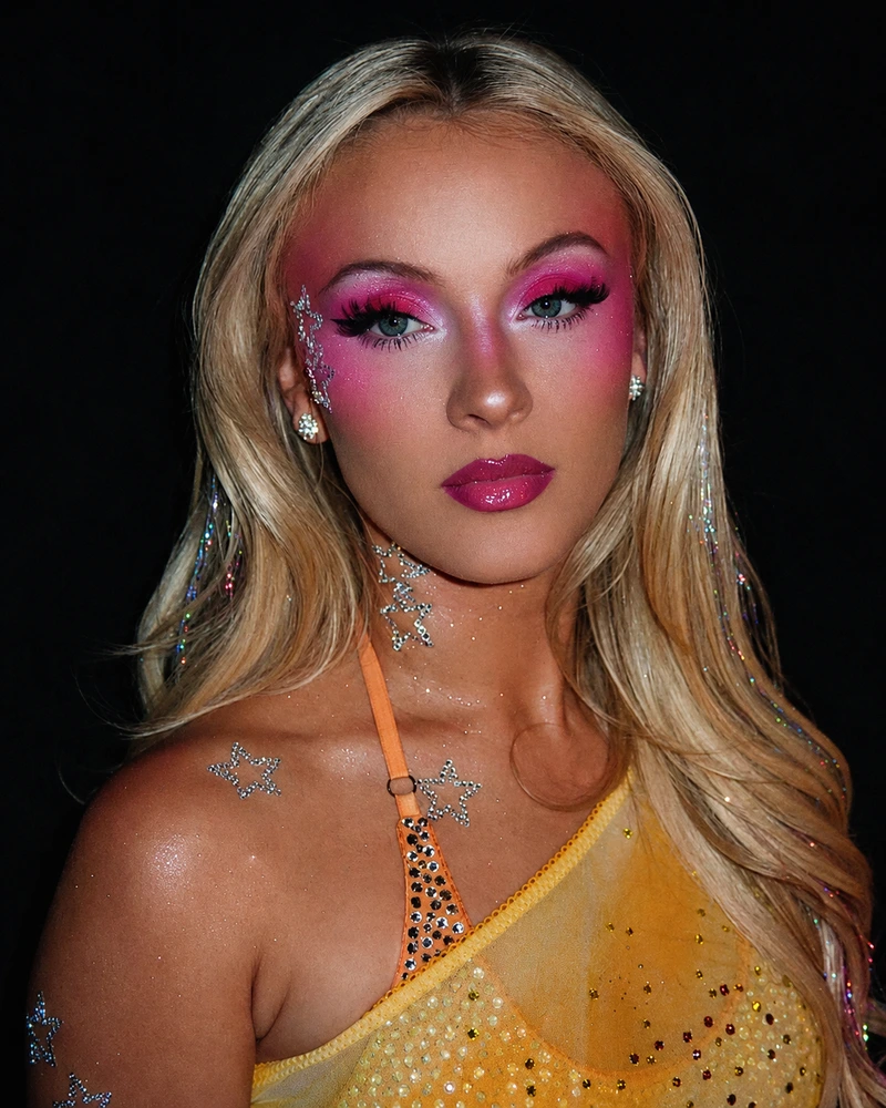 Zara Larsson Turns Technicolor Makeup Into A Full-Body Sugar Rush