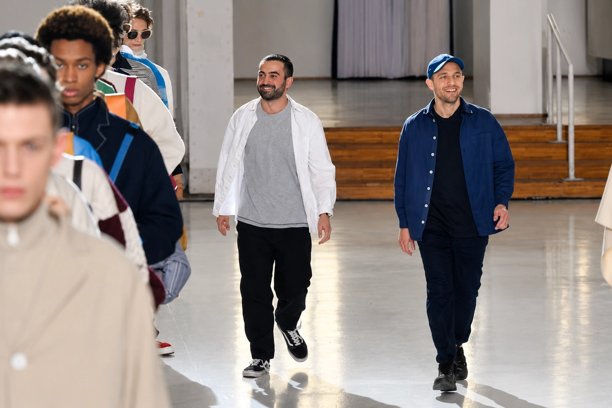 Loris Messina and Simone Rizzo at Sunnei Fall 2019 Menswear Sunnei Moschino 10