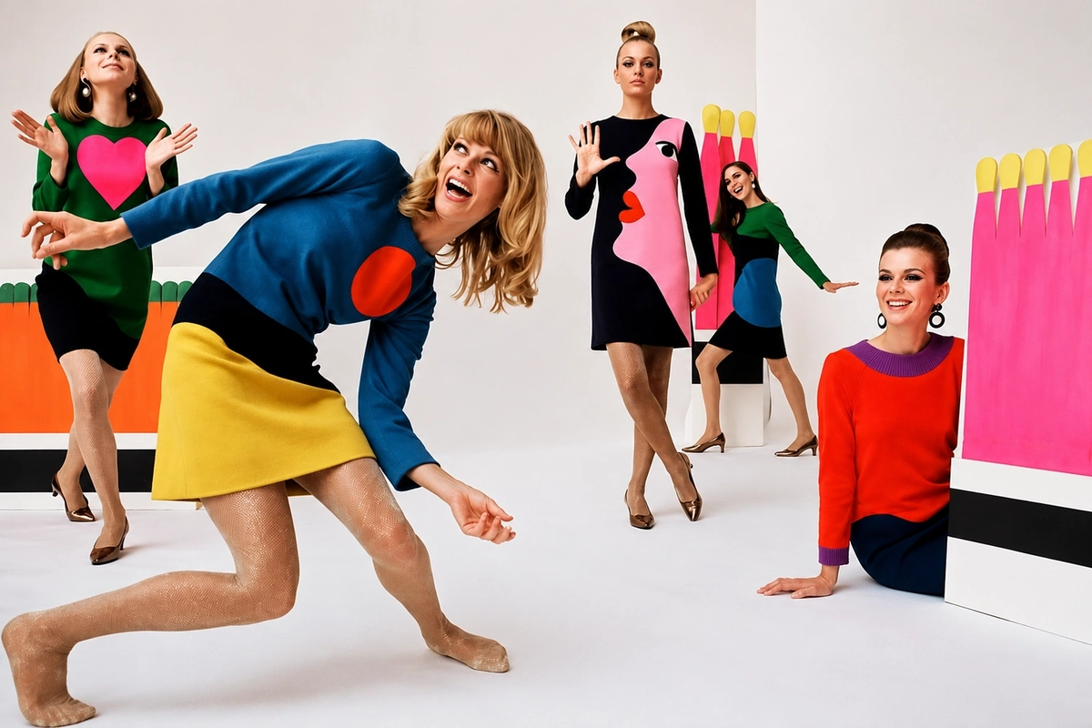 Pop Art dresses from Yves Saint Laurent Autumn/Winter Collection 1966/67 60s style 9.1