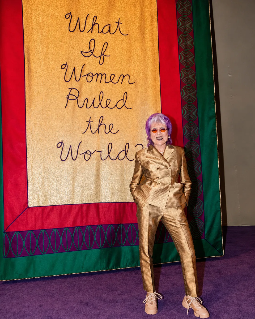 Judy Chicago, the woman behind Christian Dior Spring 2020 Couture Show Set Maria Grazia Chiuri 7