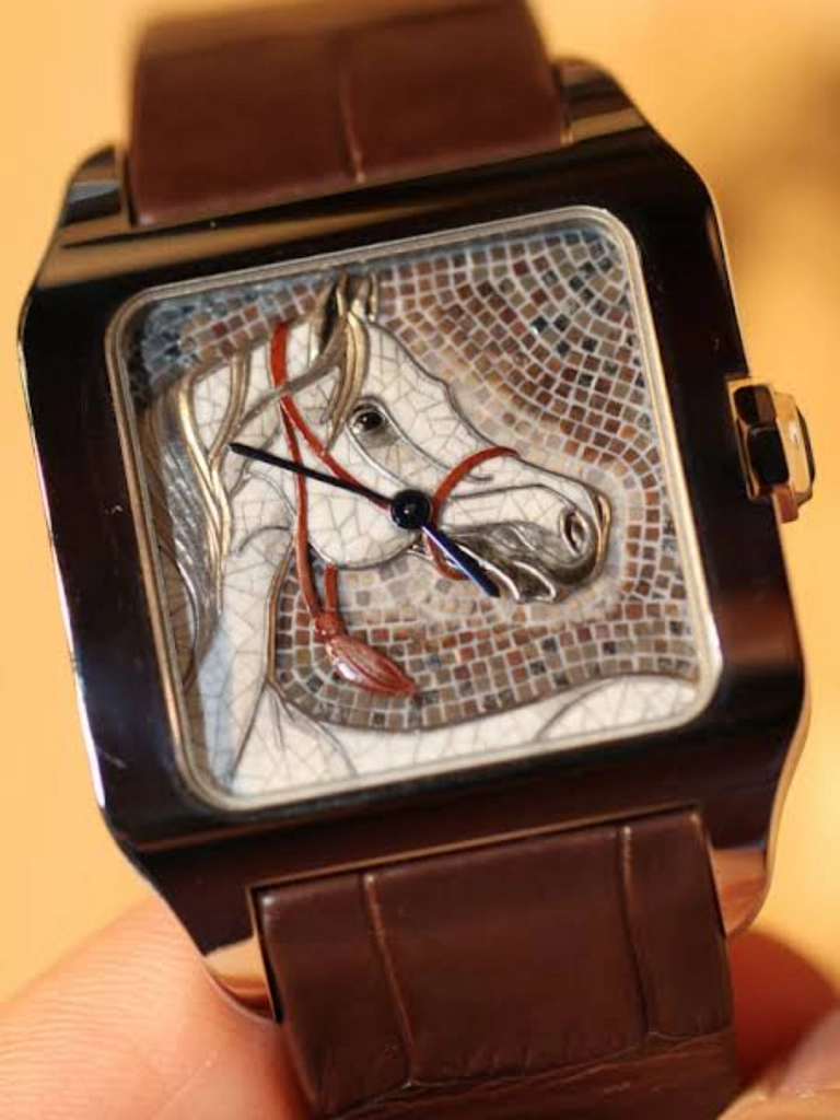 Santos Dumont XL Décor Cheval equine jewellery