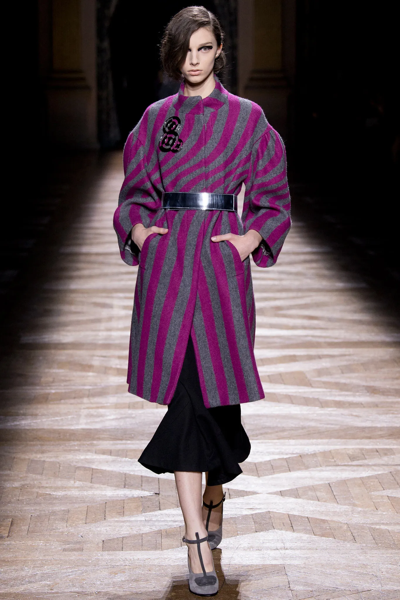 Dris Van Noten Fall 2014 flannel fabric runway 2