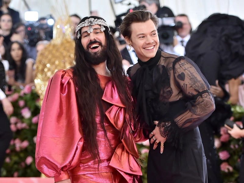Alessandro Michele and Harry Styles at the Met Gala 2019 Alessandro Michele Made Maximalism Feel Necessary 28