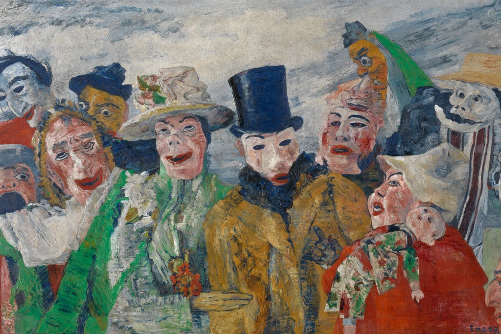 James Ensor (1860-1949), The Intrigue, 1890 Expressionism