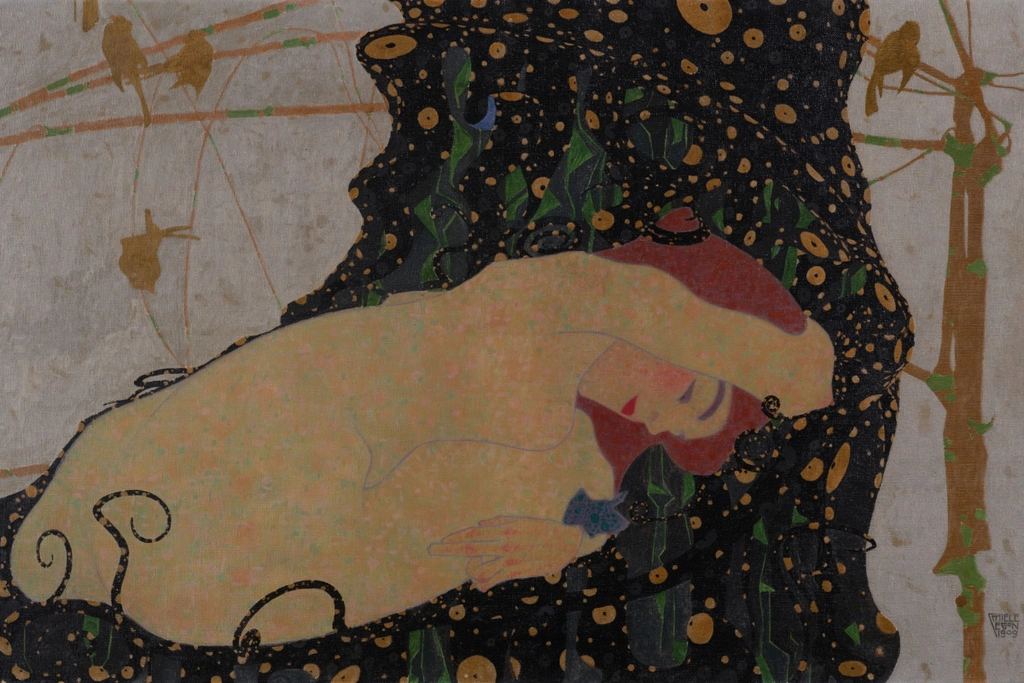 Egon Schiele, Danaë, 1909, oil on canvas Expressionism