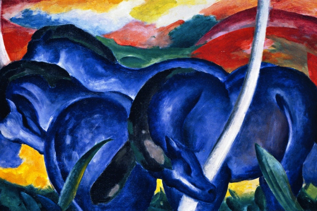 Franz Marc, The Large Blue Horses, 1911 Expressionism