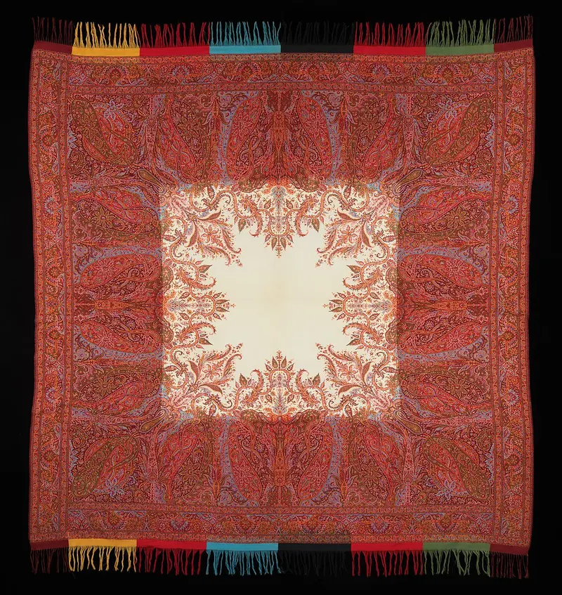 Paisley Scotland woven shawl, 1840 Cashmere Fabric: Luxury Begins Beneath a Goat’s Fur 16
