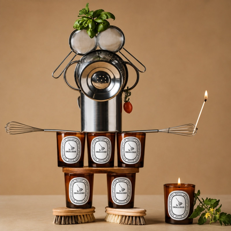 Diptyque La Droguerie Odor-Removing Candle With Basil Vegetable Fragrance Brings the Harvest to Skin 6
