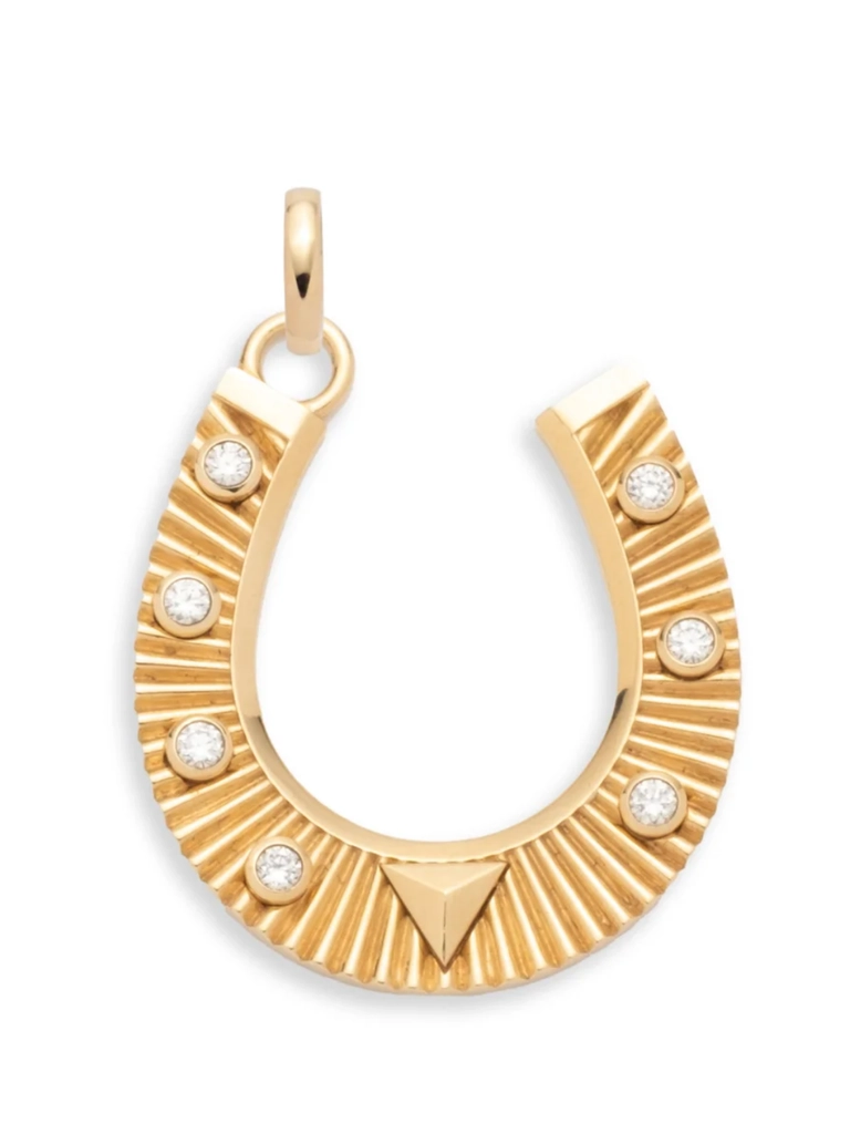 Horseshoe Large PendantDiamonds, Yellow Gold Contemporary jewelry