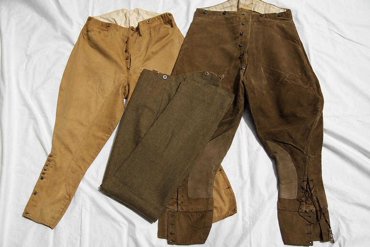 Khaki cotton Breeches, drab serge trousers, whipcord breeches khaki fabric f