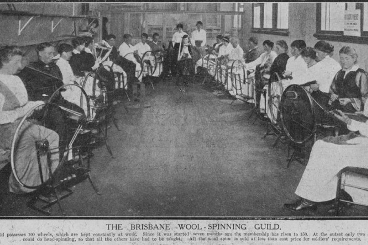 Brisbane wool spinning guild, 1917 wool fabric 5
