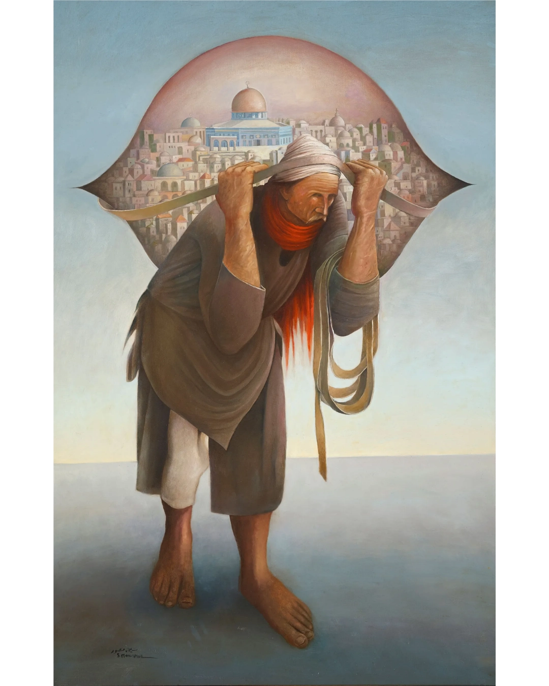Jamal Al-Mahamel (Camel of Hardships), 1973 Sliman Mansour