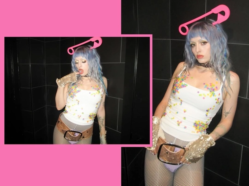 Ashnikko waering Roy Is A Mess hairclip Massive accessories 0