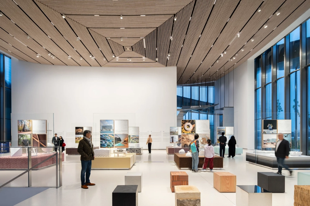 Installation view of the Materialism exhibition museum opening