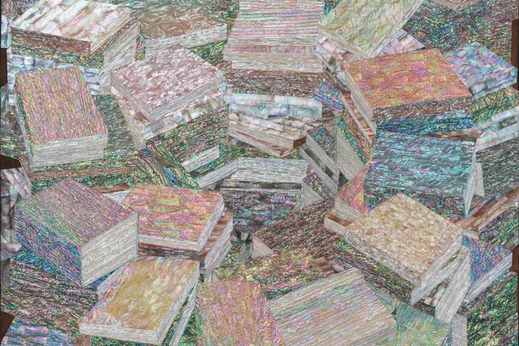 Kim Duck-yong’s ‘Chaekgeori – Light and Colour’ combines mother-of-pearl inlays with wood canvas to bridge ancient motifs and contemporary fine art contemporary art cultural events calendar 2026