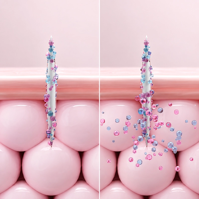 Spicule creates temporary microchannels in the skin’s surface while helping surrounding active ingredients disperse into the upper layers 10 Spicule Tips