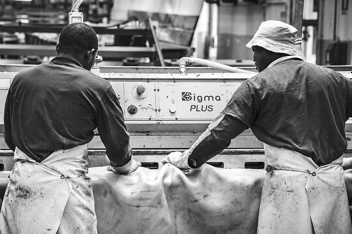 Preparing raw hides for further leather processing leather 1