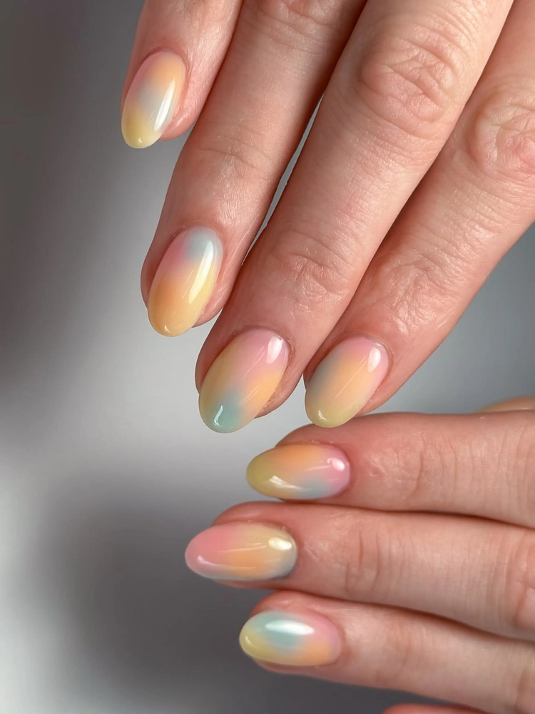 Watercolor Nails Let Color Drift Off the Brush