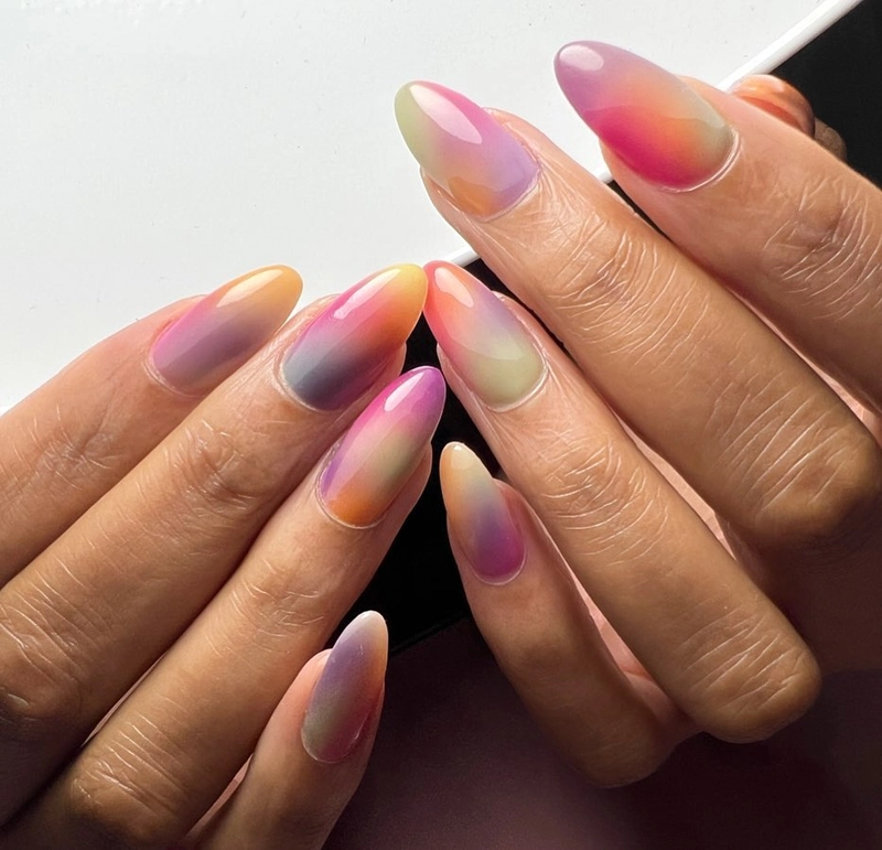 Watercolor nails 2
