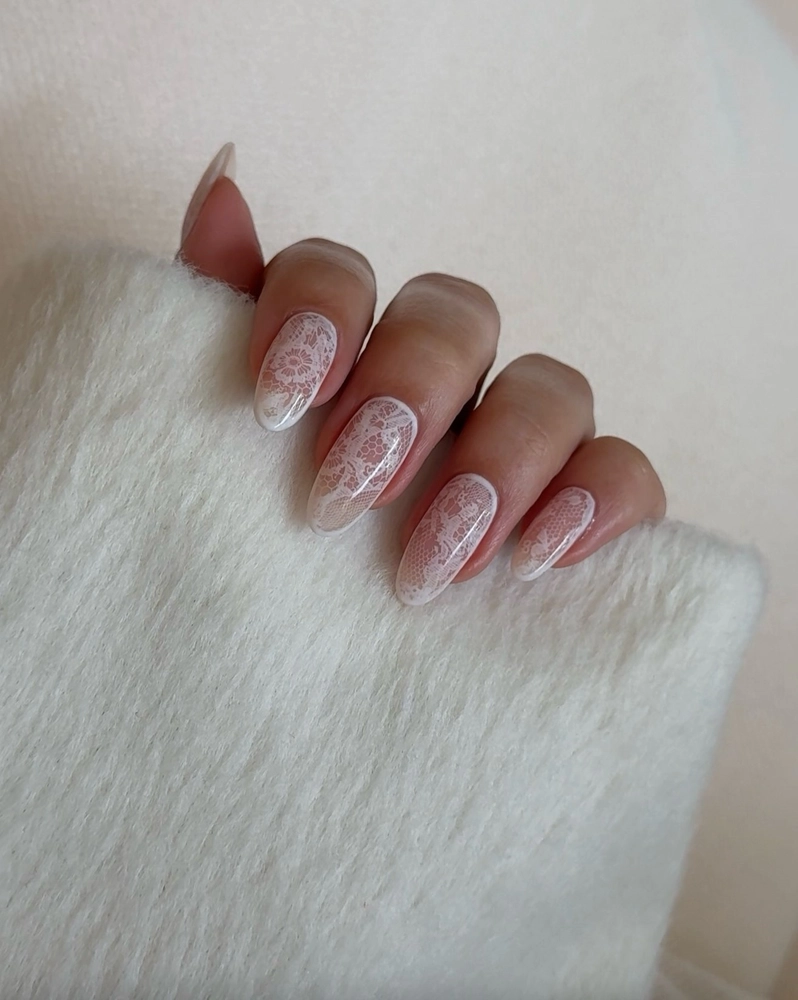 Nails by Zola Ganzorigt Lace Nails Wear Like a Veil 0