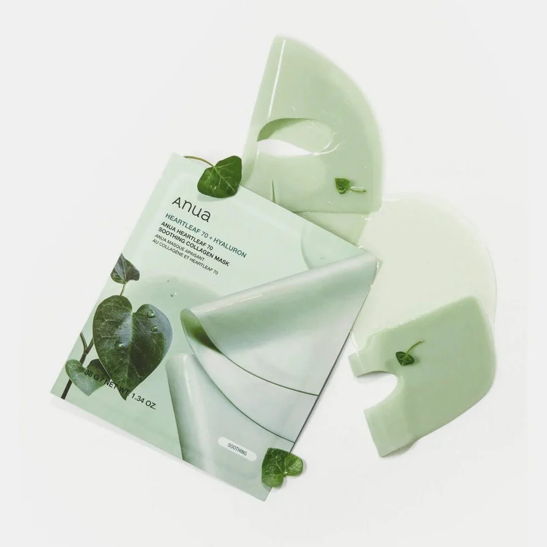 Anua Heartleaf 70 Soothing Collagen Mask Face Masks for Oily Skin That Still Needs Moisture 6