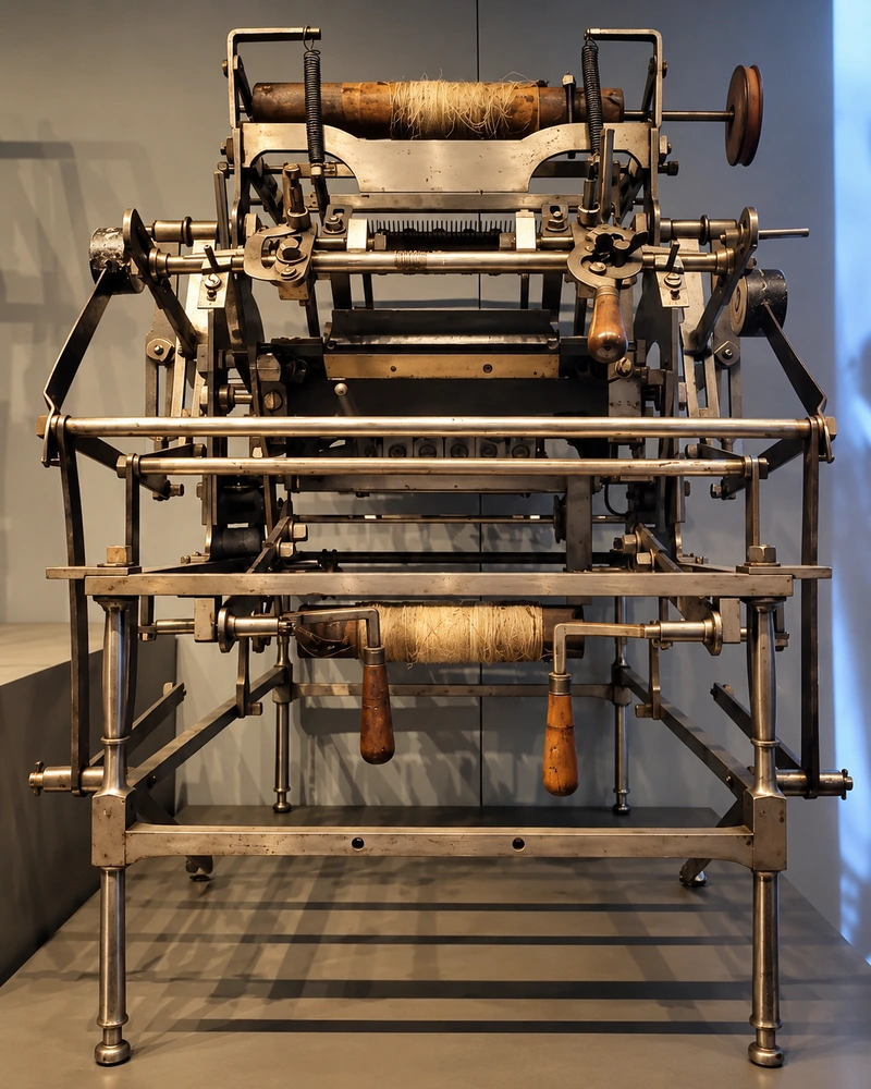 Heathcoat's Second Bobbin-Net Machine, 1809 Silk Mesh Fabric 7
