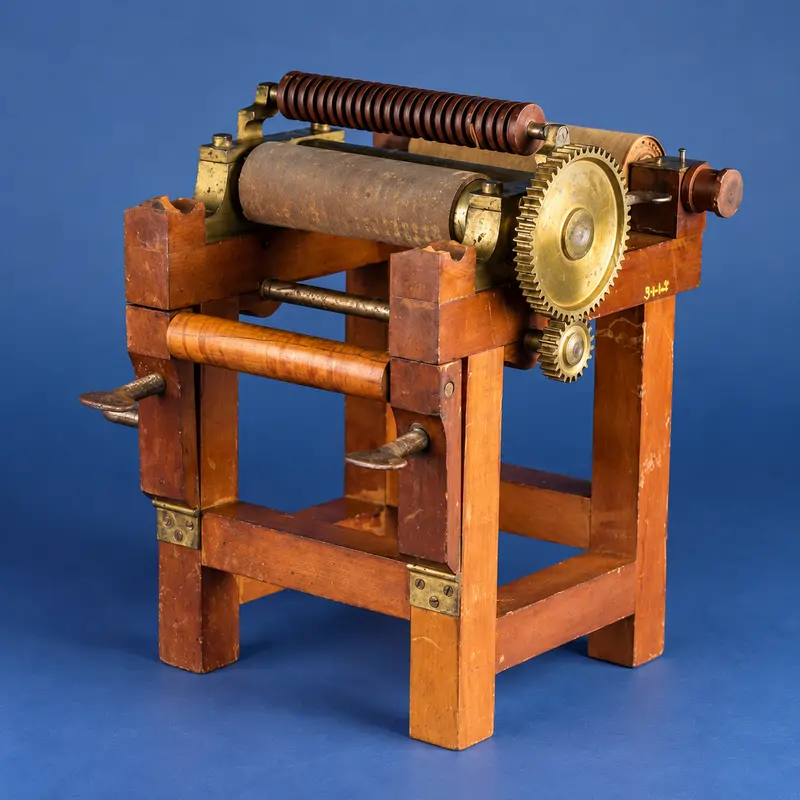 Patent model for the manufacture of rubber fabrics, Charles Goodyear, 1844 Latex Fabric 4