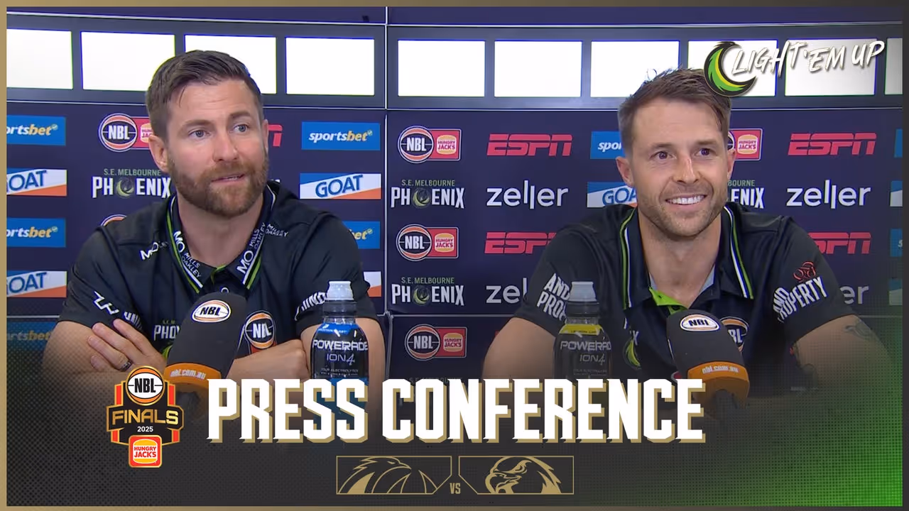 Josh King & Nathan Sobey Press Conference vs Illawarra Hawks (Playoff Game 2, NBL25 Finals)