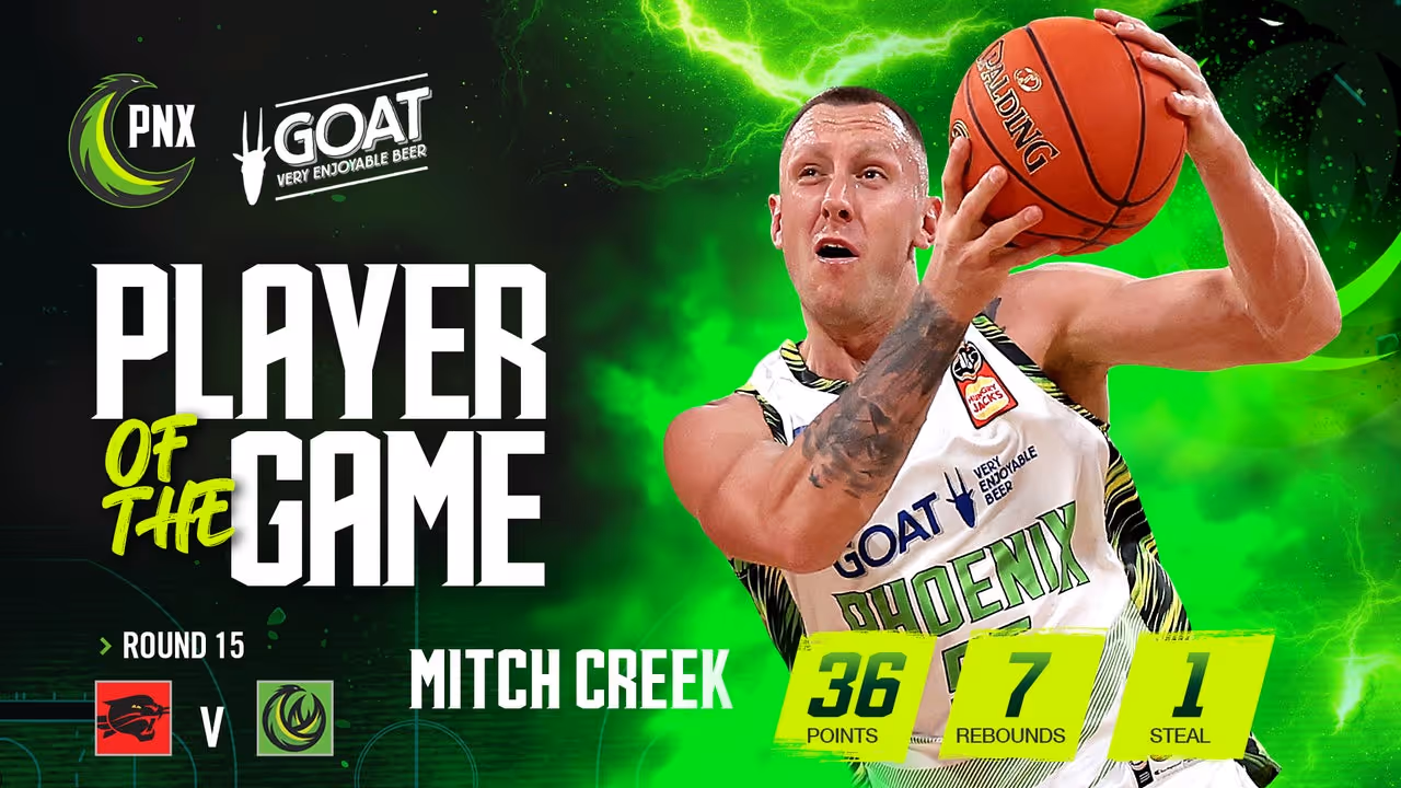 GOAT Player of the Game - Mitch Creek (Round 15 vs Wildcats, NBL24)