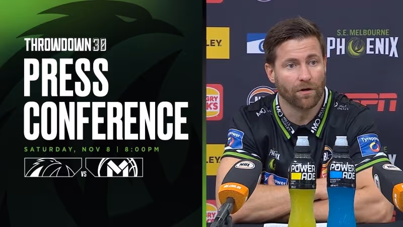 Josh King Press Conference vs Melbourne United (Round 8, NBL26)