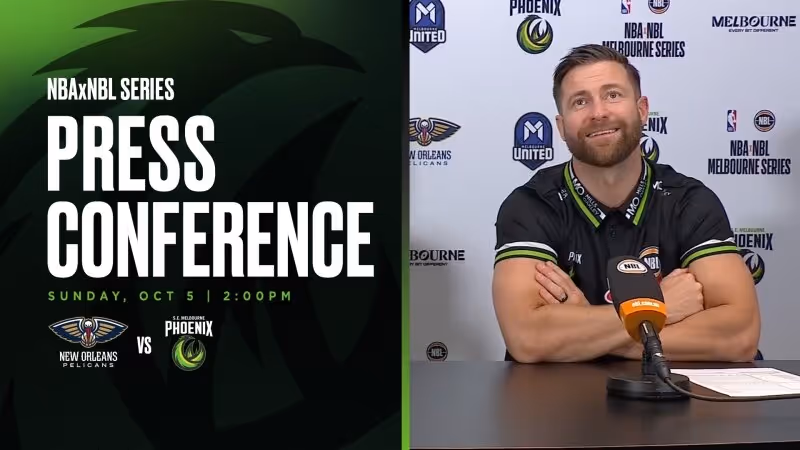 Josh King and Nathan Sobey Press Conference vs New Orleans (NBAxNBL Melbourne Series)