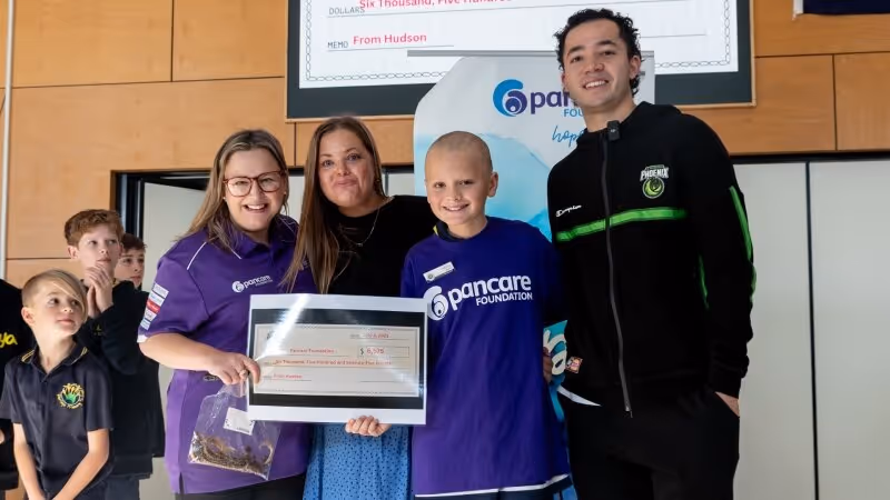 Owen Foxwell helps hero Hudson shave his head