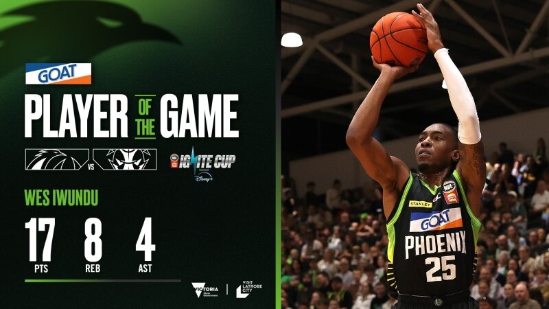 GOAT Player of the Game - Wes Iwundu (Round 12 vs JackJumpers, NBL26)