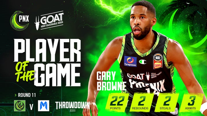 GOAT Player of the Game - Gary Browne (Round 11 vs United, NBL24)