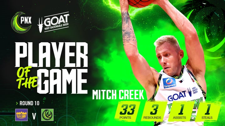 GOAT Player of the Game - Mitch Creek (Round 10 v Kings, NBL24)