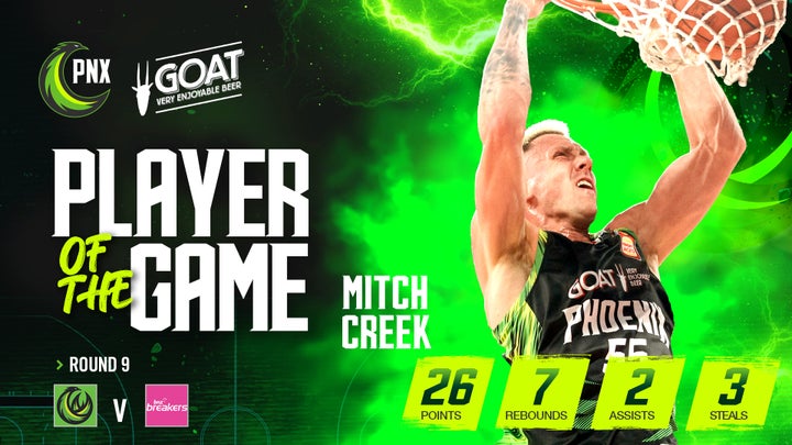 GOAT Player of the Game - Mitch Creek (Round 9 vs Breakers, NBL24)