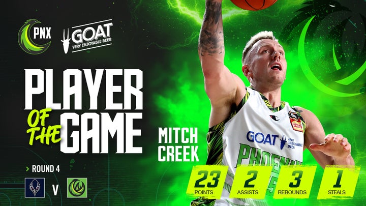 GOAT Player of the Game - Mitch Creek (Round 4 vs 36ers, NBL24)