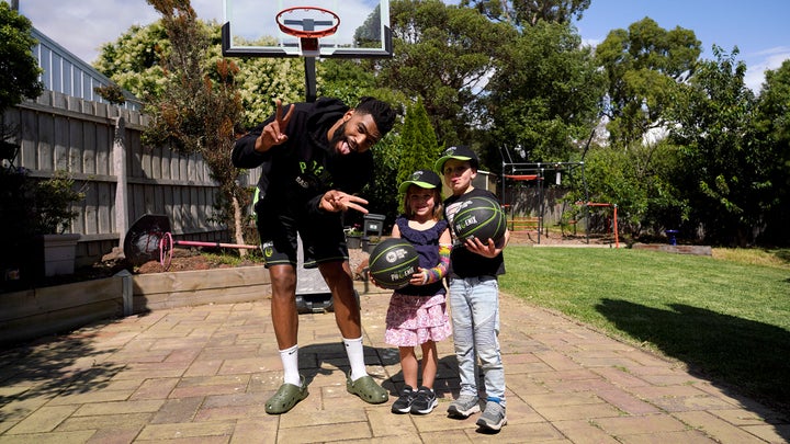 Alan Williams surprises young fan at school pick up