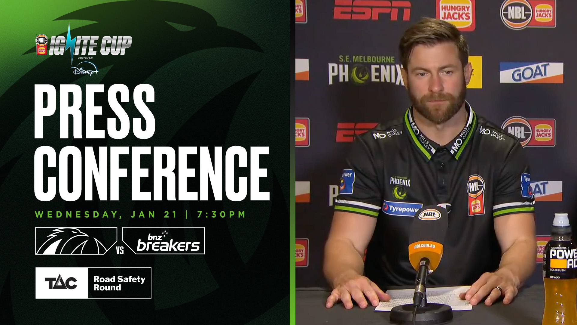 Josh King & Wes Iwundu Press Conference vs NZ Breakers (Round 18, NBL26)