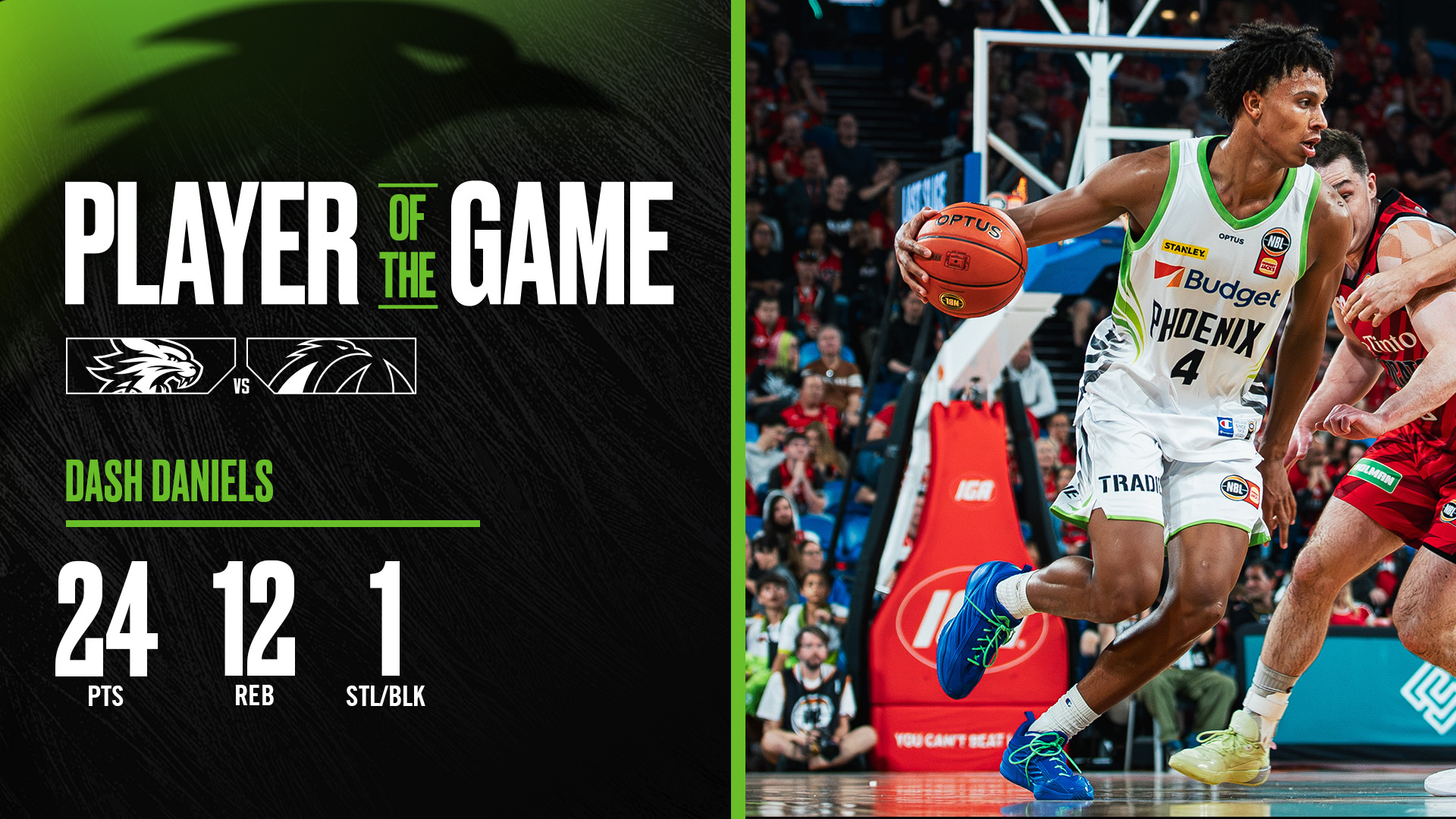 Player of the Game - Dash Daniels (Round 1 vs Wildcats, NBL27)