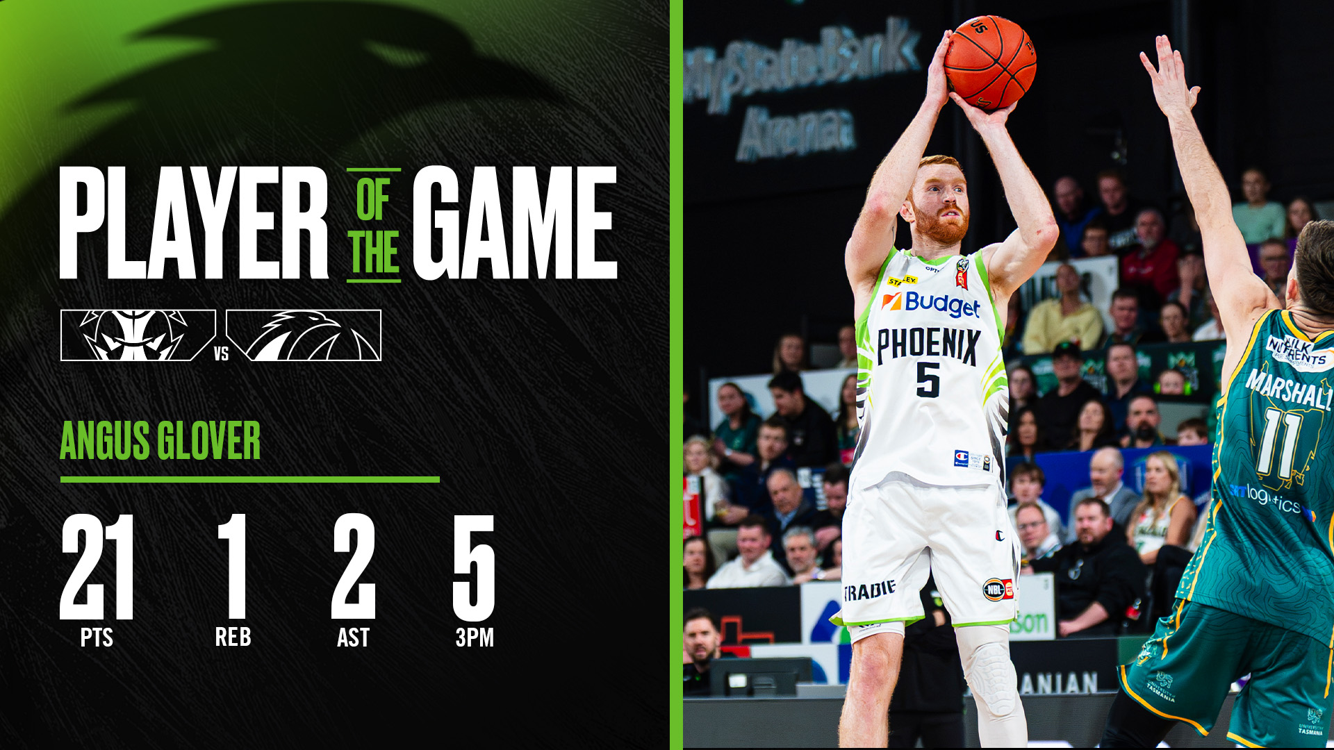 Player of the Game - Angus Glover (Round 1 vs Tasmania, NBL27)