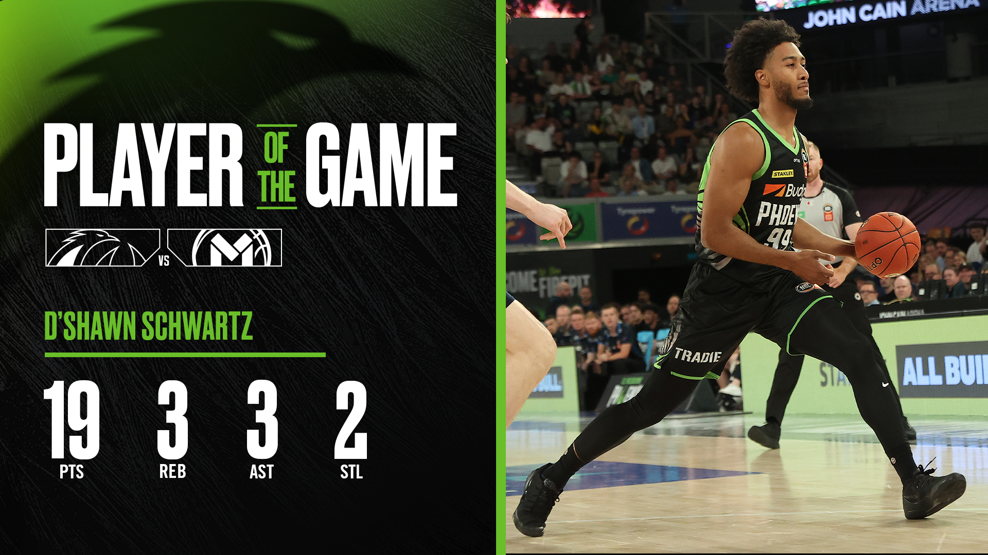 Player of the Game - D'Shawn Schwartz (Round 4 vs United, NBL27)