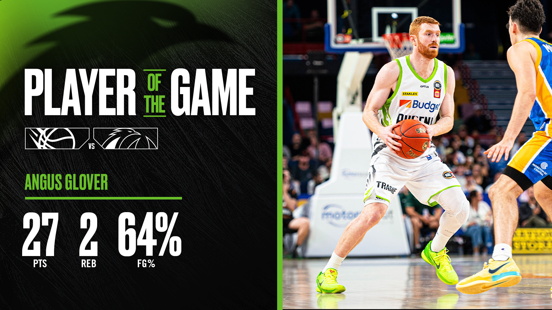 Player of the Game - Angus Glover (Round 5 vs Brisbane, NBL27)