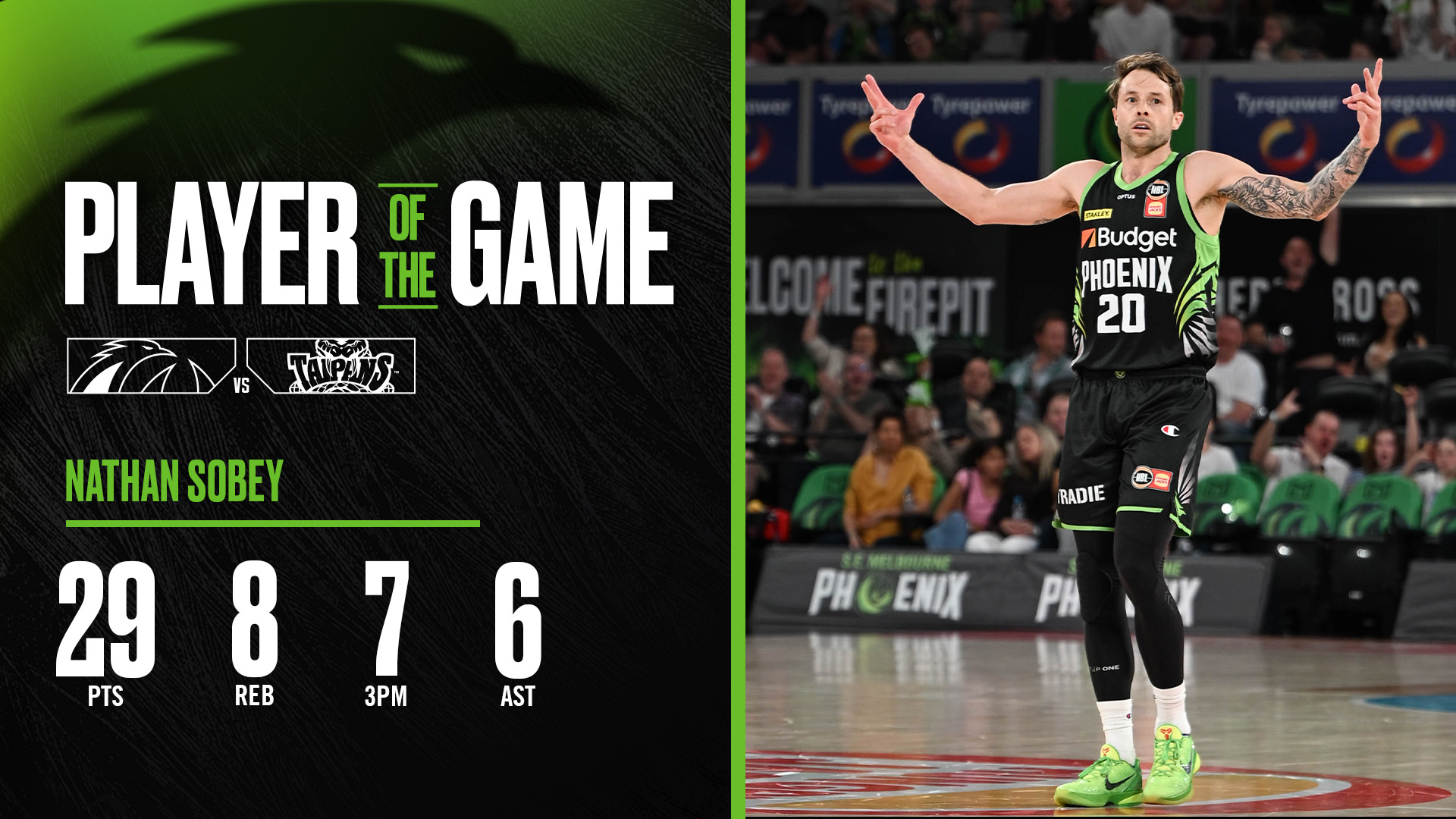 Player of the Game - Nathan Sobey (Round 5 vs Cairns, NBL27)